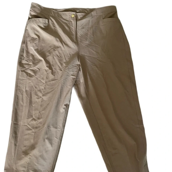 Chico's Women’s Zenergy Cropped brown tan Capri Stretch Pants Size 2 - Picture 3 of 9